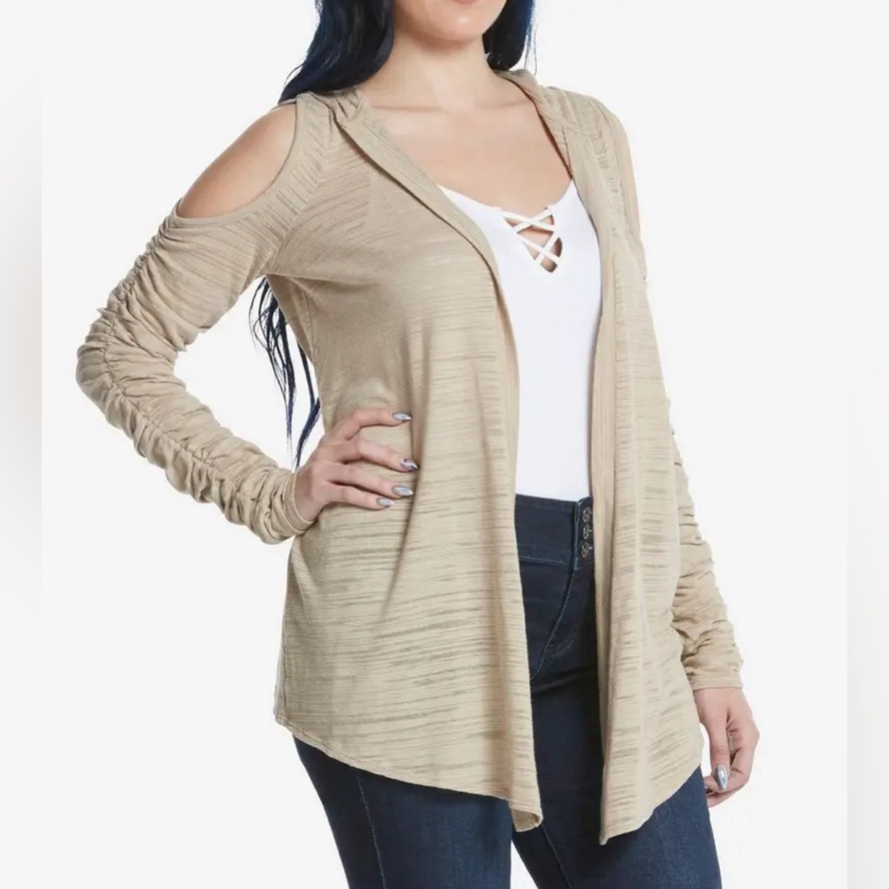 Her Universe Star Wars: The Force Awakens Rey Cardigan Tan Juniors Sized 2X